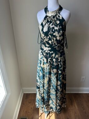 Betsy & Adam Petite Halter Sleeveless Long Dress - Size 8P